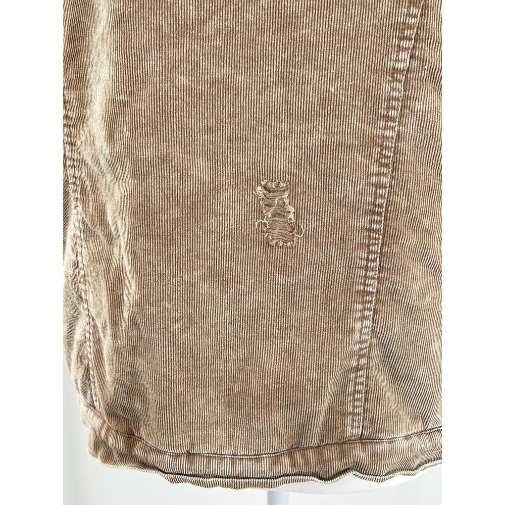 BKE Sherpa Lined Corduroy Vest Brown Distressed Western Cozy M - Picture 10 of 16